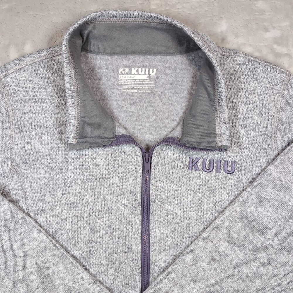 KUIU Base Camp Jacket Womens XL Purple High Loft Sweater Fleece Full Zip Hiking
